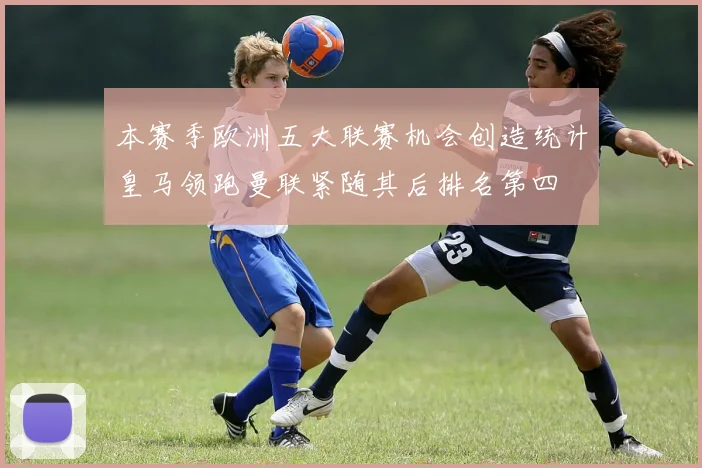 本赛季欧洲五大联赛机会创造统计皇马领跑曼联紧随其后排名第四